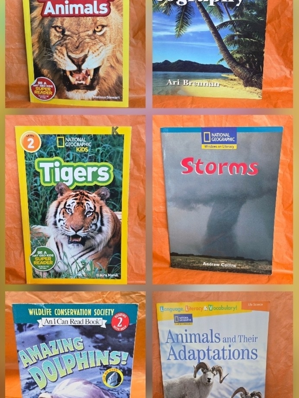 NATIONAL GEOGRAPHIC KIDS BOOKS LOT OF 6 SCIENCE READERS